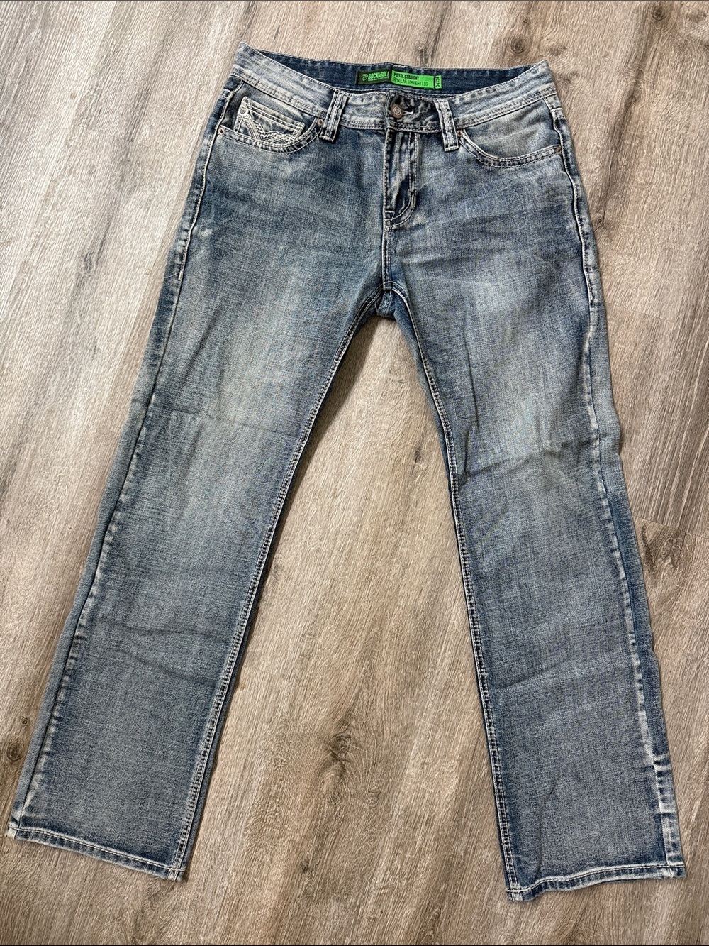 Rock & Roll Straight Fit Men's Jeans in Faded Blue 34X34